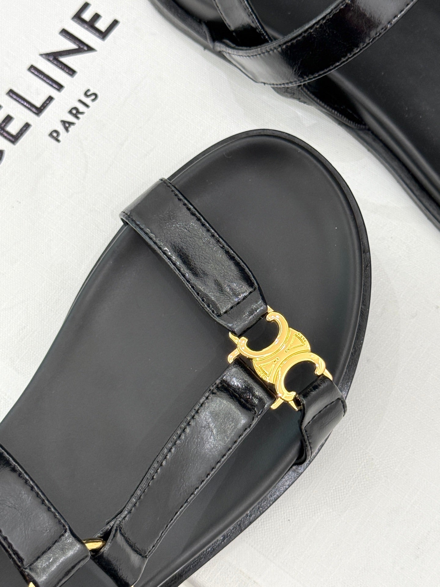Celine CELINE Maud Sandal Black Leather 285904
