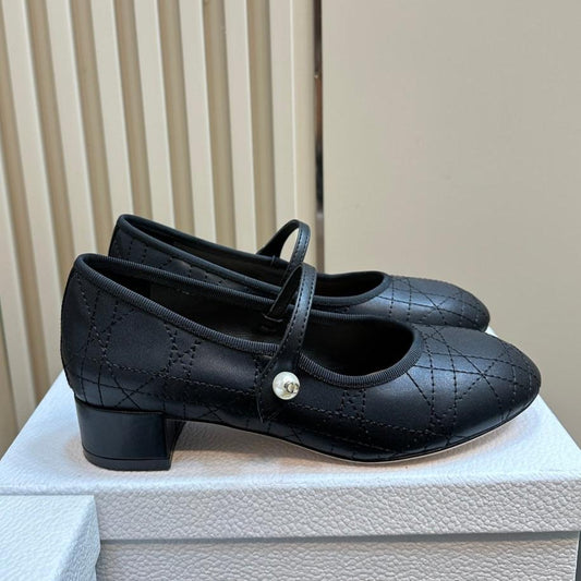 DIOR Ballet Pump Black Soft Cowhide