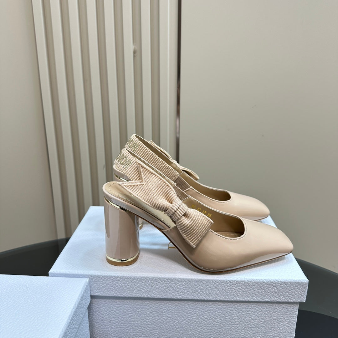 DIOR Miss  DIOR Paris Slingback Pump In Beige Glossy Cowhide  998863