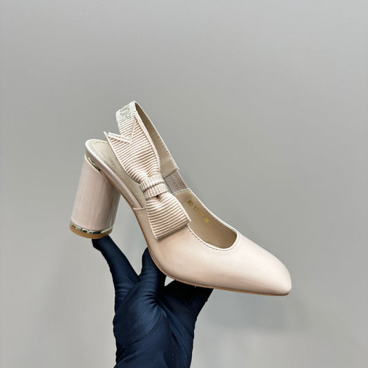 DIOR Miss  DIOR Paris Slingback Pump In Beige Glossy Cowhide  998863
