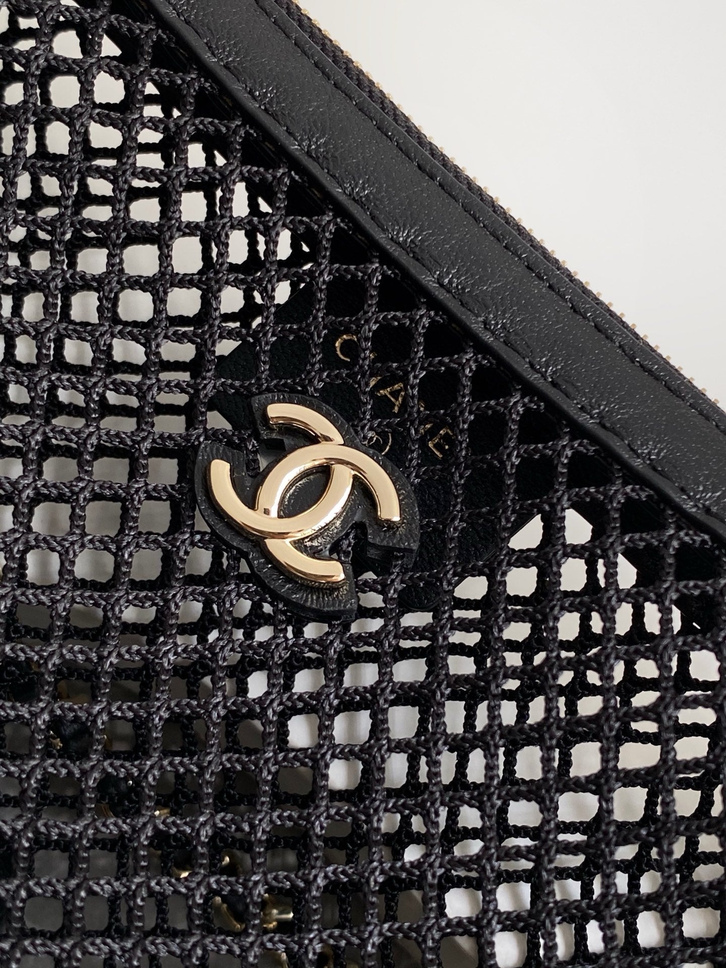 CHANEL 25S Black Clutch Bag With Chain