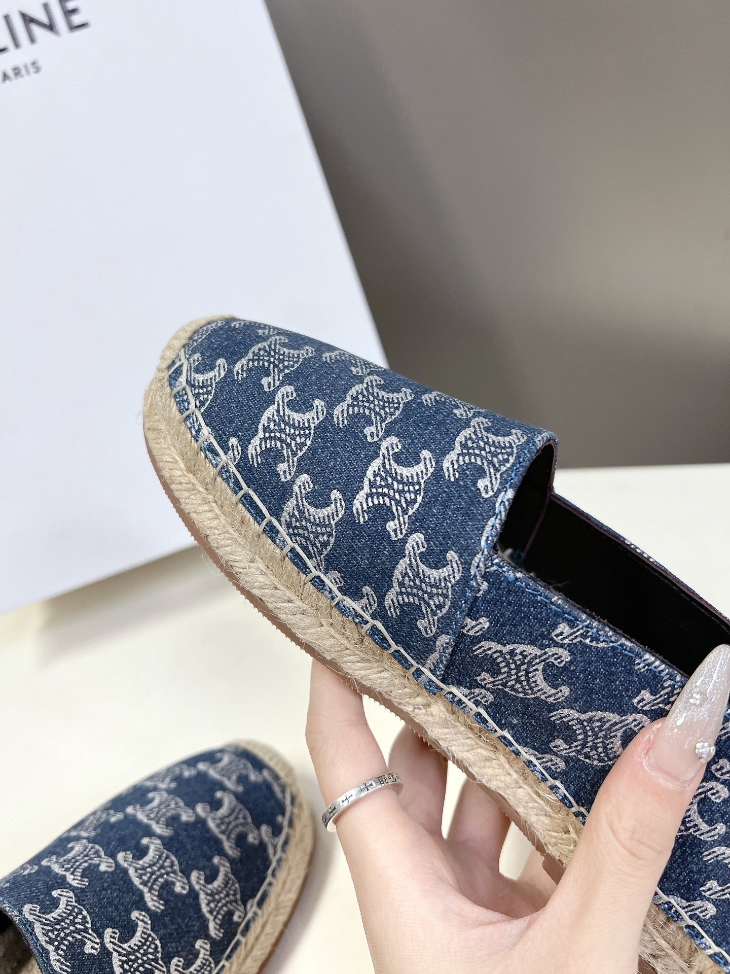 Celine CELINE Espadrillas Loafers Blue Denim 285935