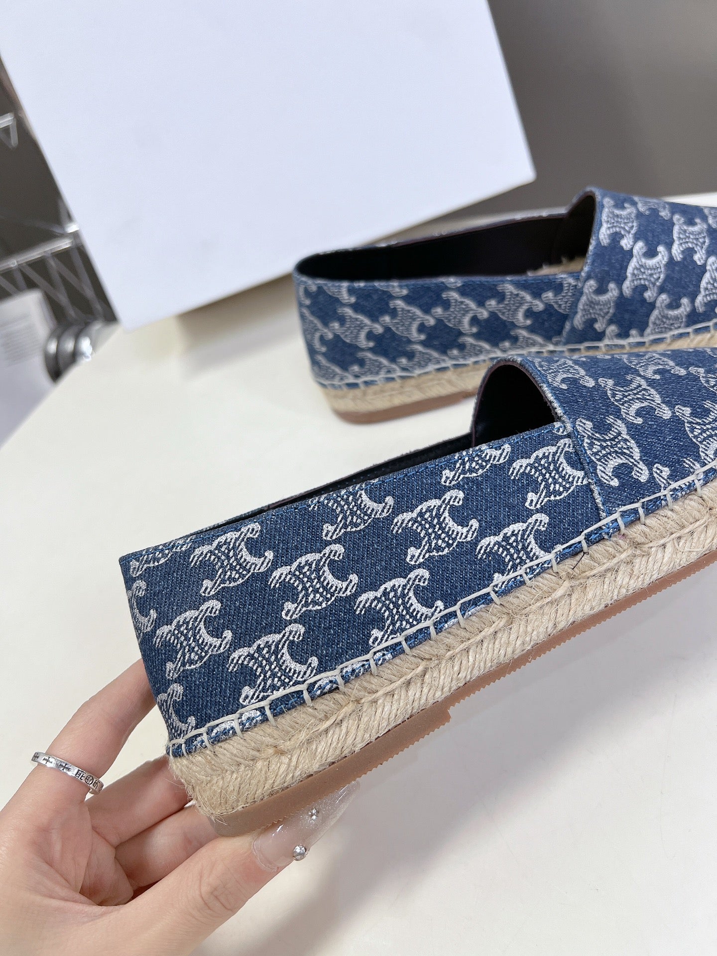 Celine CELINE Espadrillas Loafers Blue Denim 285935