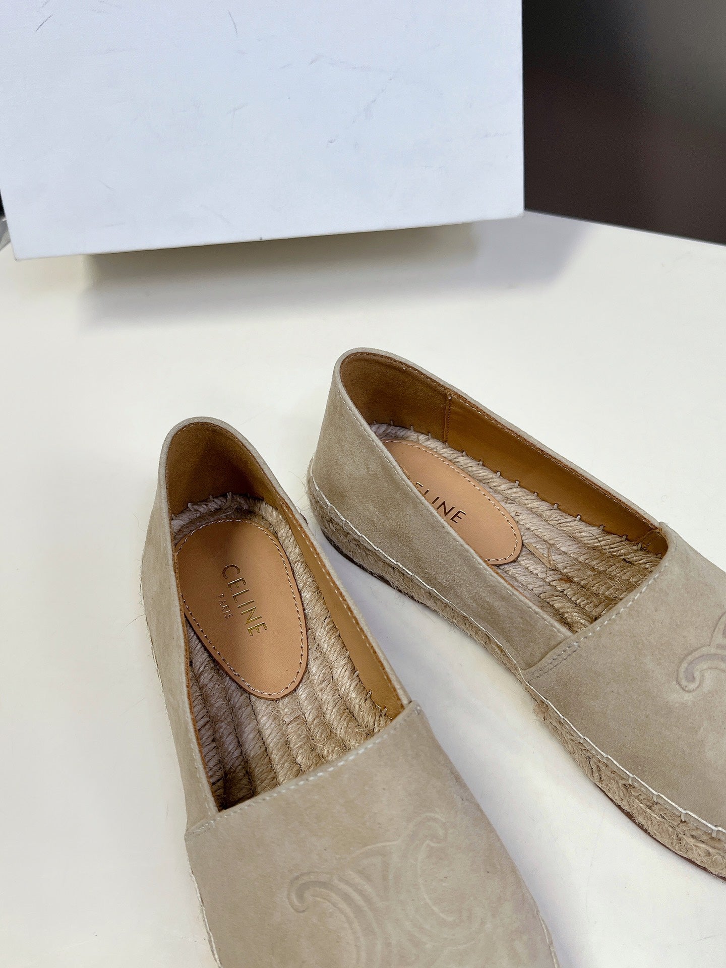 Celine CELINE Espadrillas Loafers Beige Suede 285937