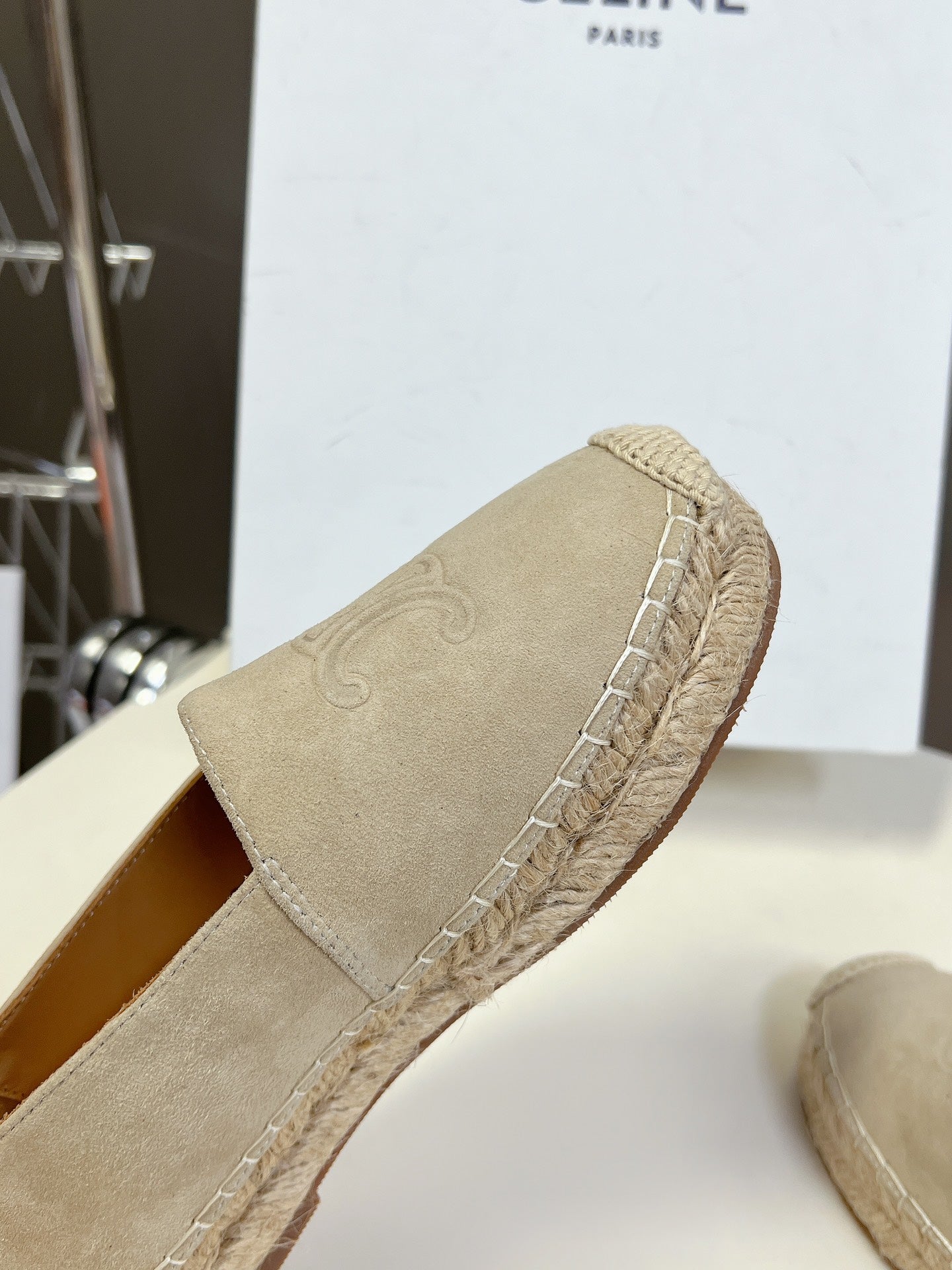 Celine CELINE Espadrillas Loafers Beige Suede 285937