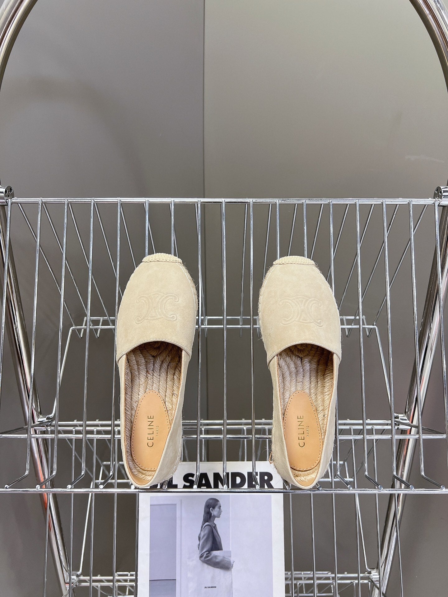 Celine CELINE Espadrillas Loafers Beige Suede 285937