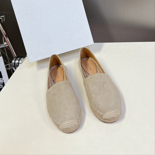 Celine CELINE Espadrillas Loafers Beige Suede 285937