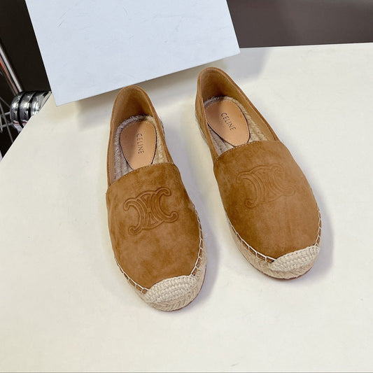 Celine CELINE Espadrillas Loafers Brown Suede 285938