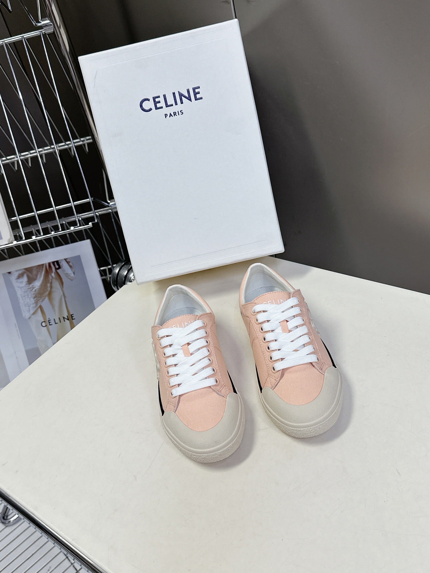 Celine CELINE 25 Sneaker Pink Canvas