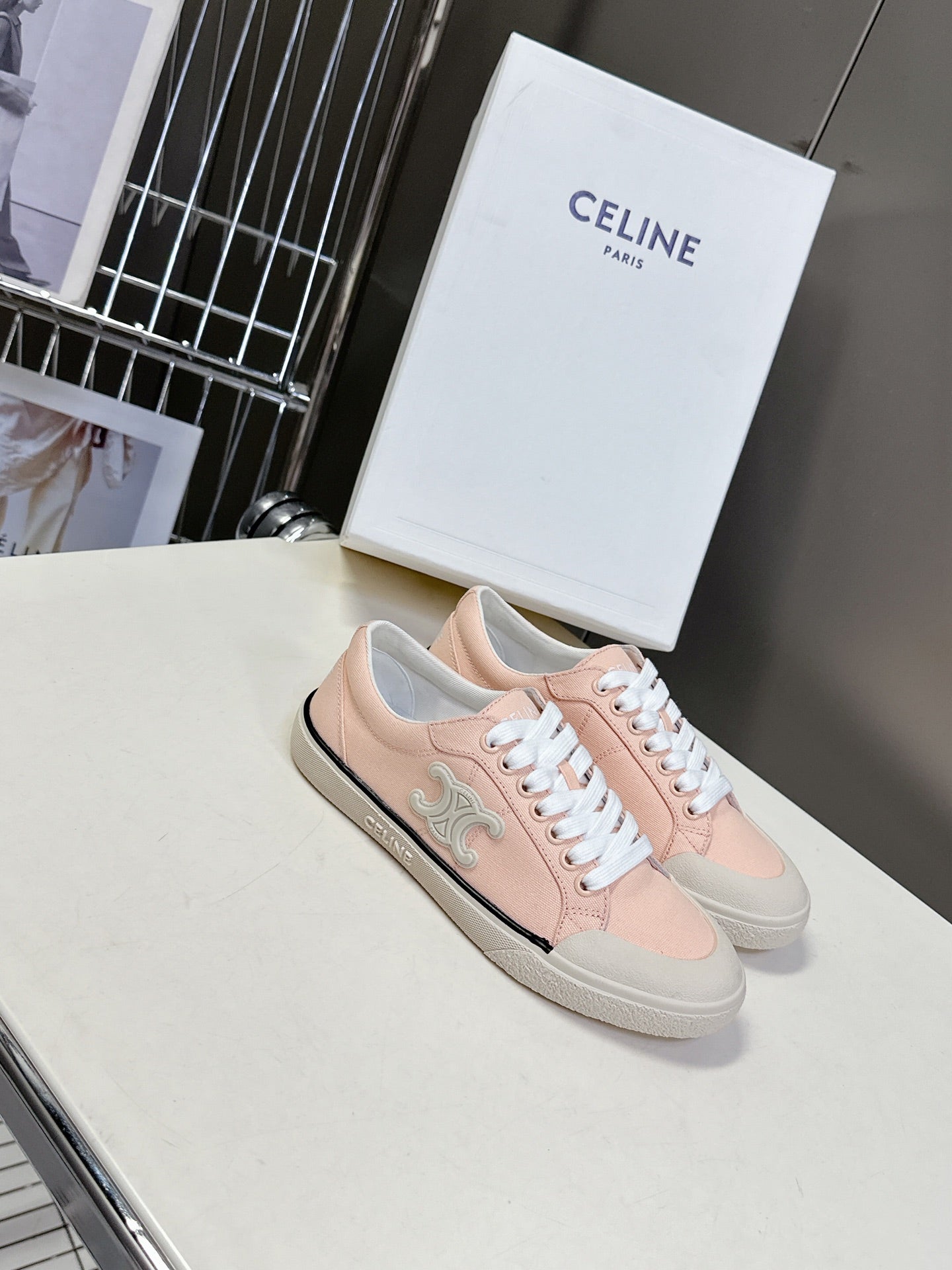 Celine CELINE 25 Sneaker Pink Canvas