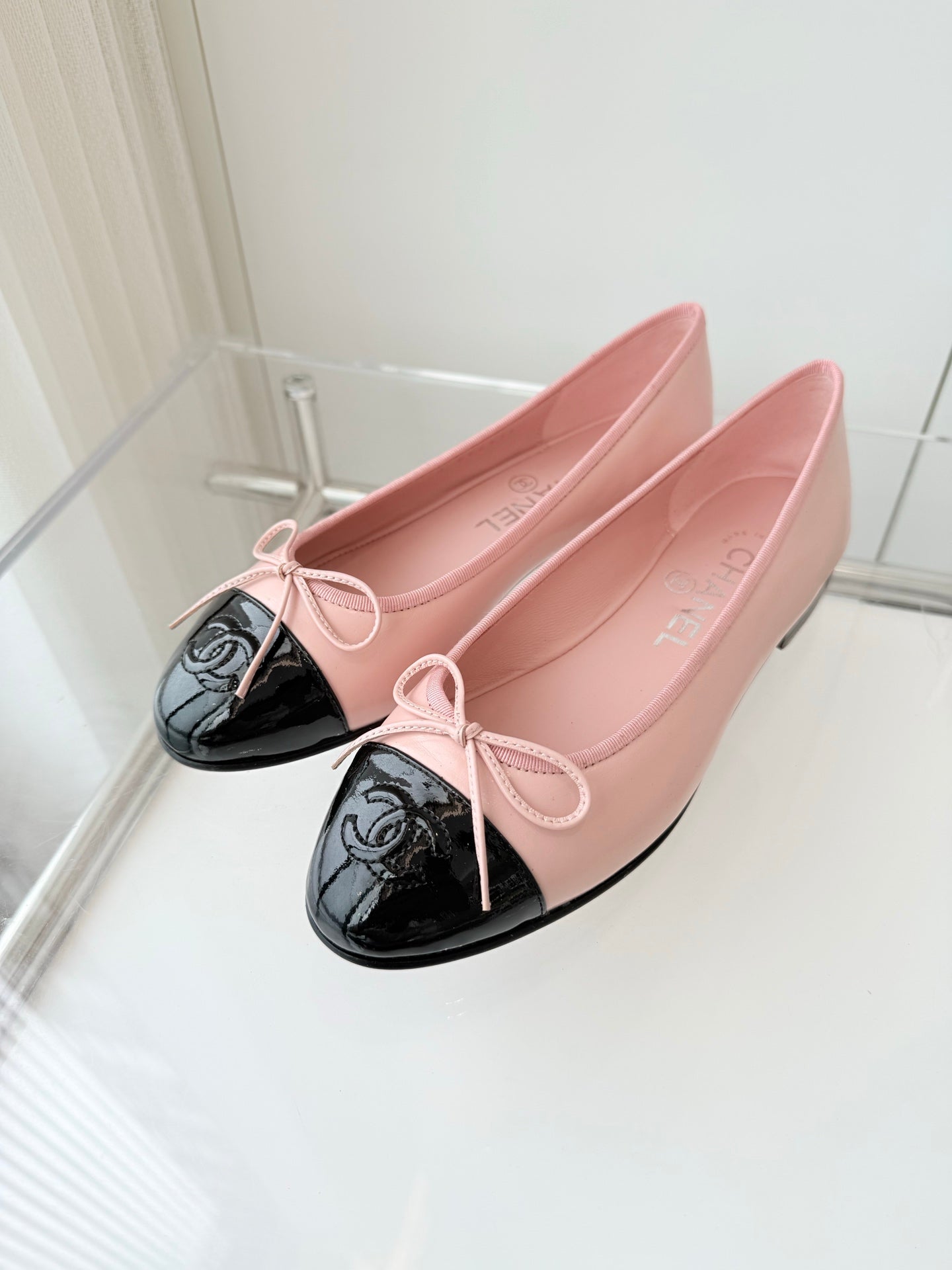 CHANEL Ballet Flat Your Pink Leather 238767