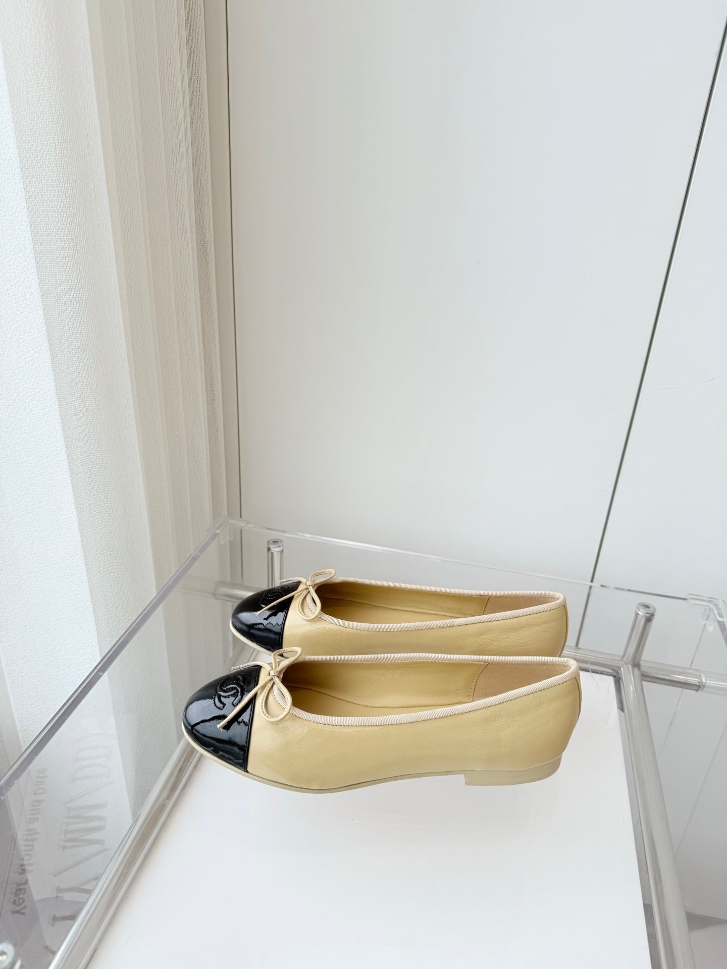 CHANEL Ballet Flat Yellow Pastel Leather 238769