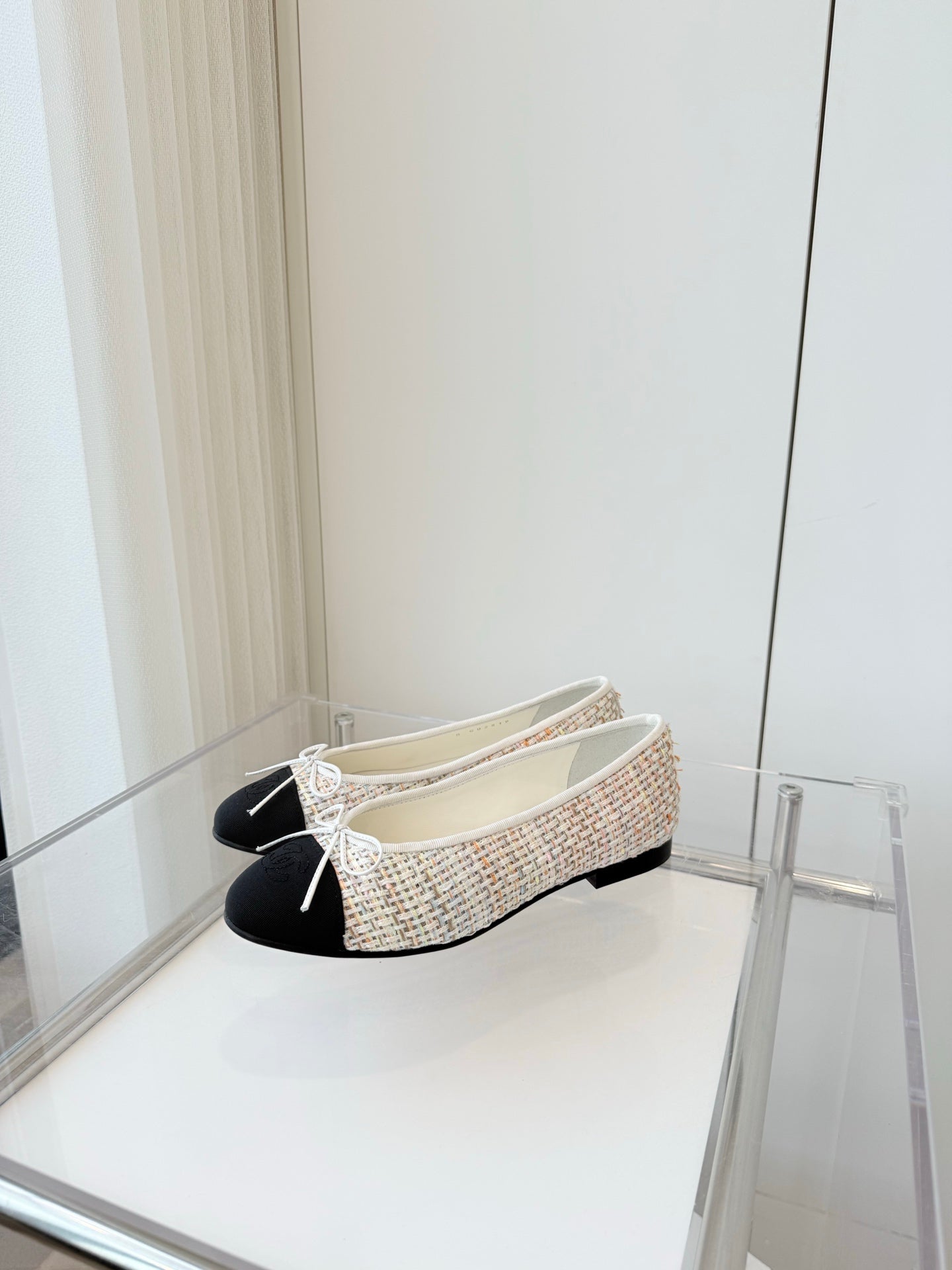 CHANEL Ballet Flat Beige mix Multicolor Fabric 238775