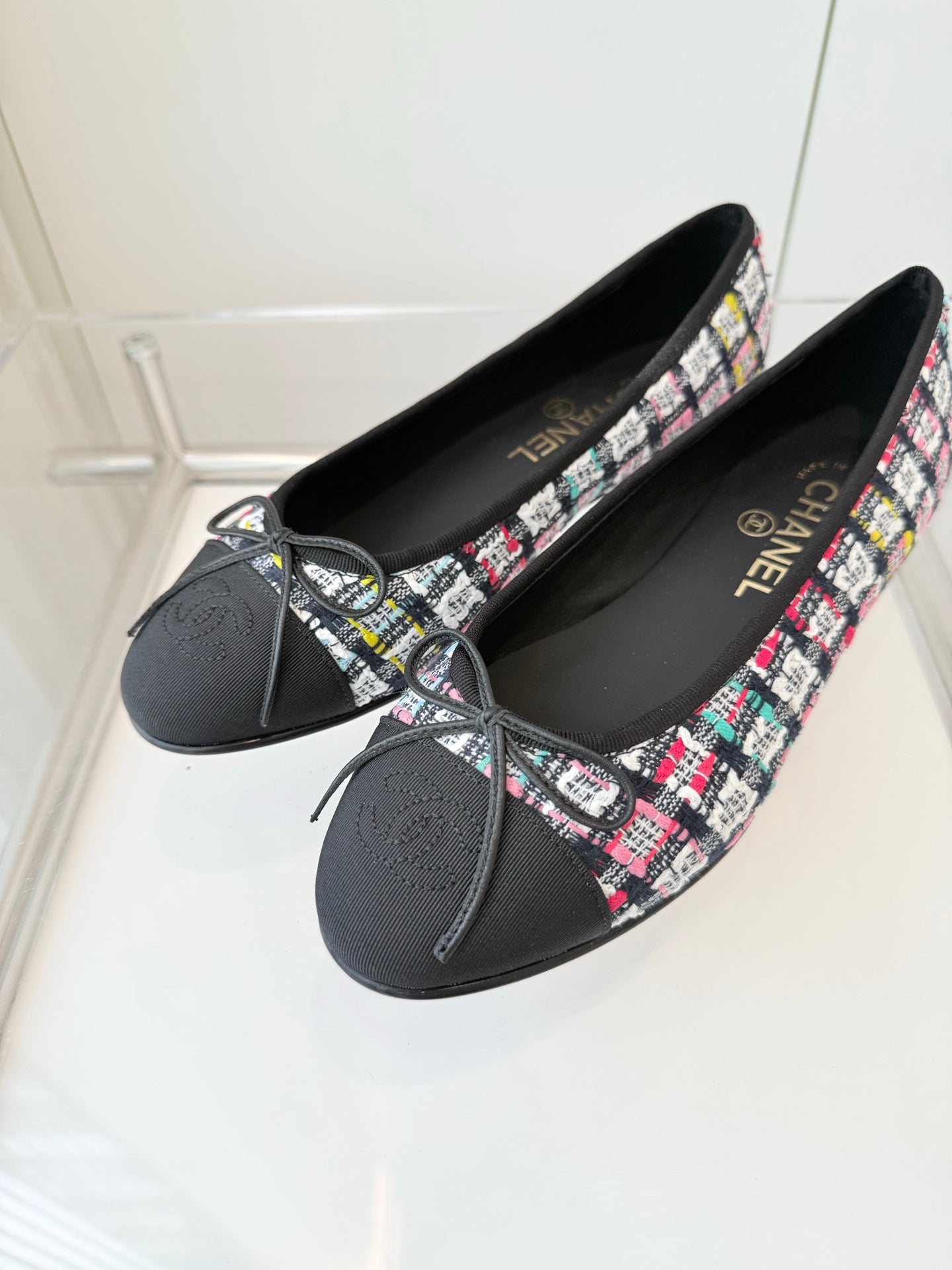 CHANEL Ballet Flat Multicolor Fabric 238776