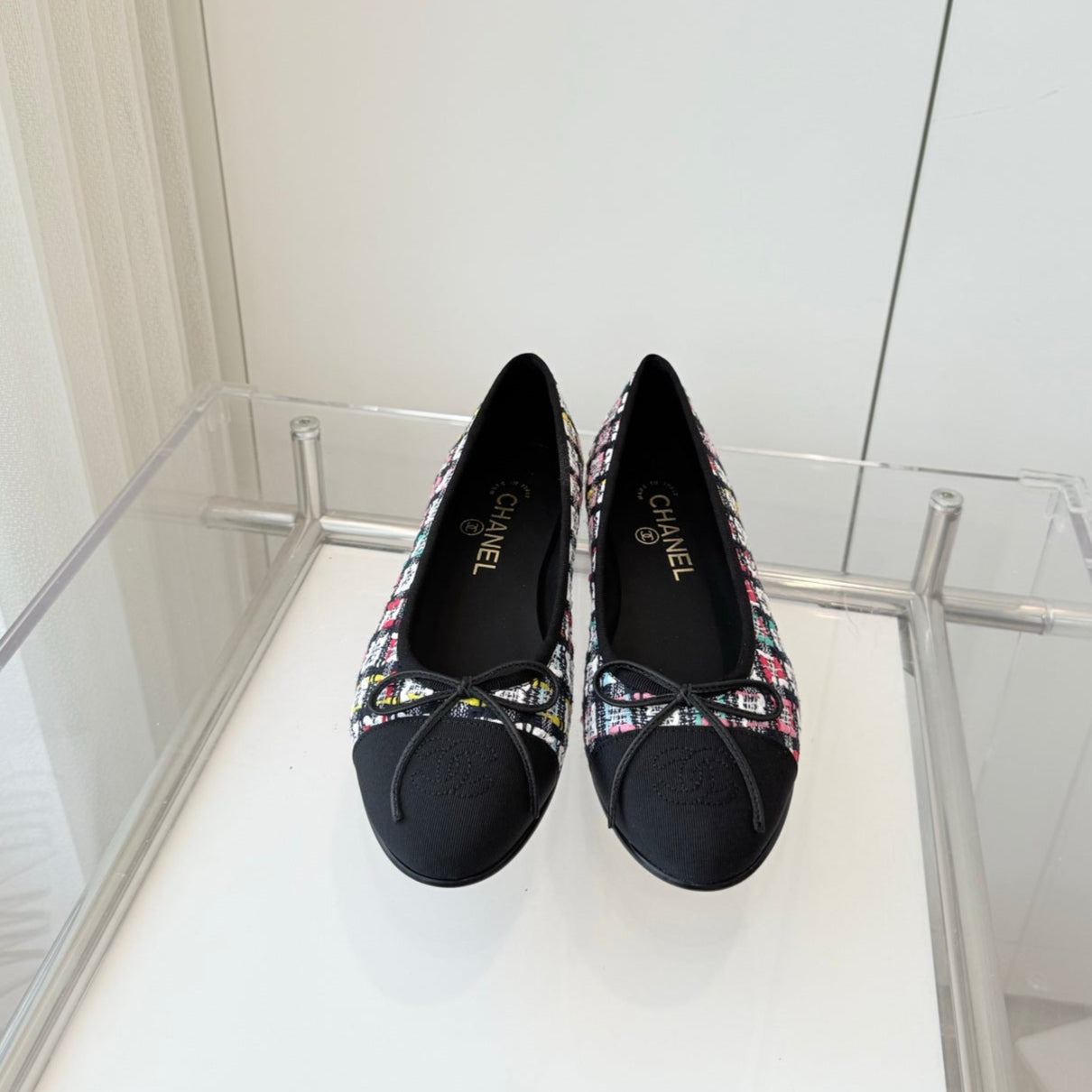 CHANEL Ballet Flat Multicolor Fabric 238776