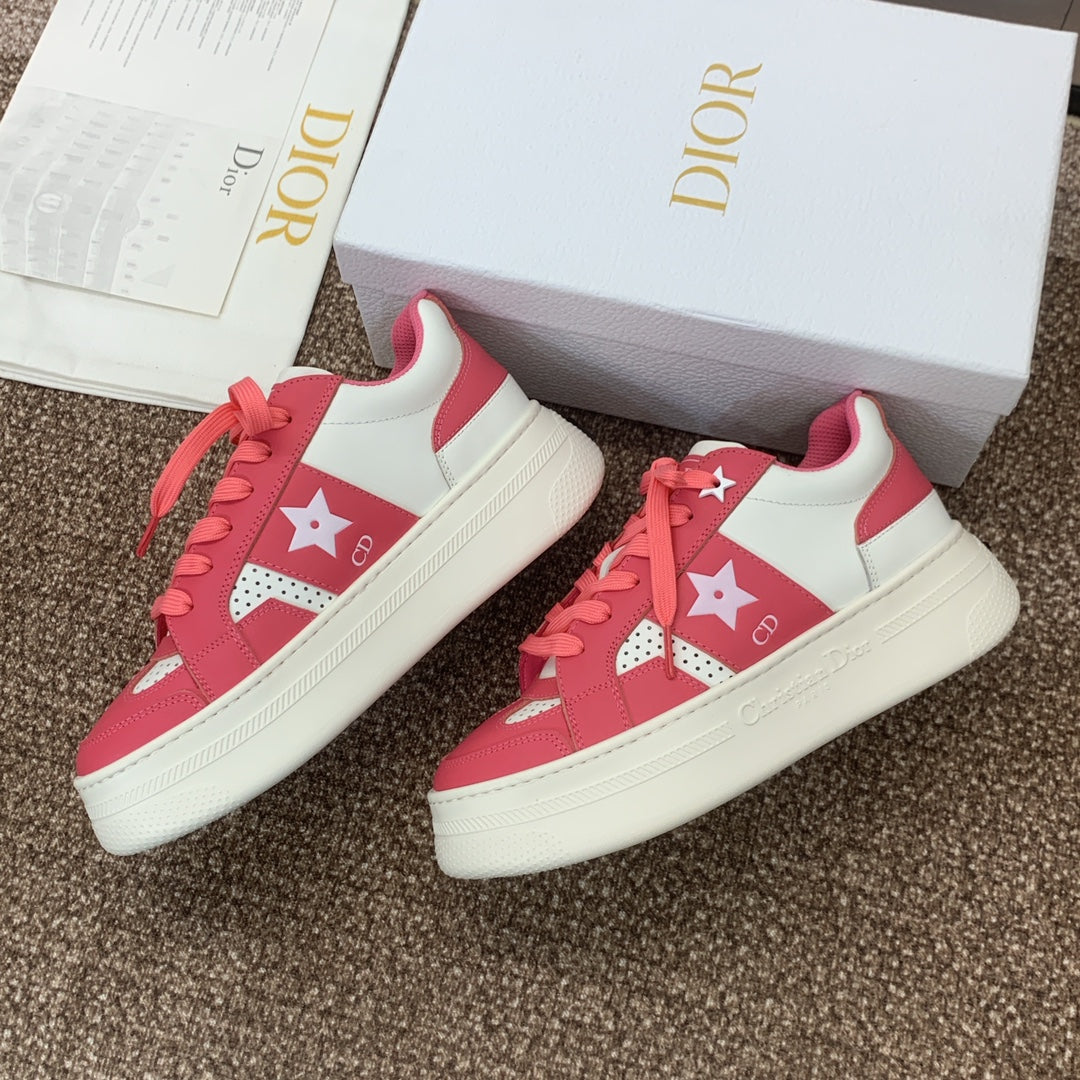 DIOR Star Platform Sneaker 35mm Coral Pink Calfskin