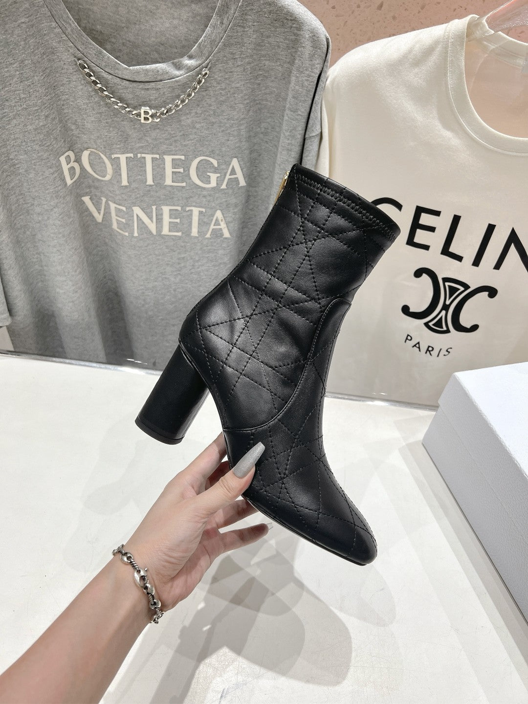 DIOR Ankle Boots 85mm Black Lambskin