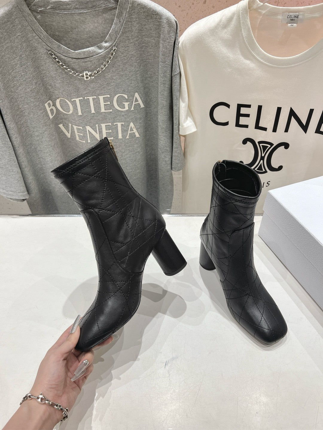 DIOR Ankle Boots 85mm Black Lambskin