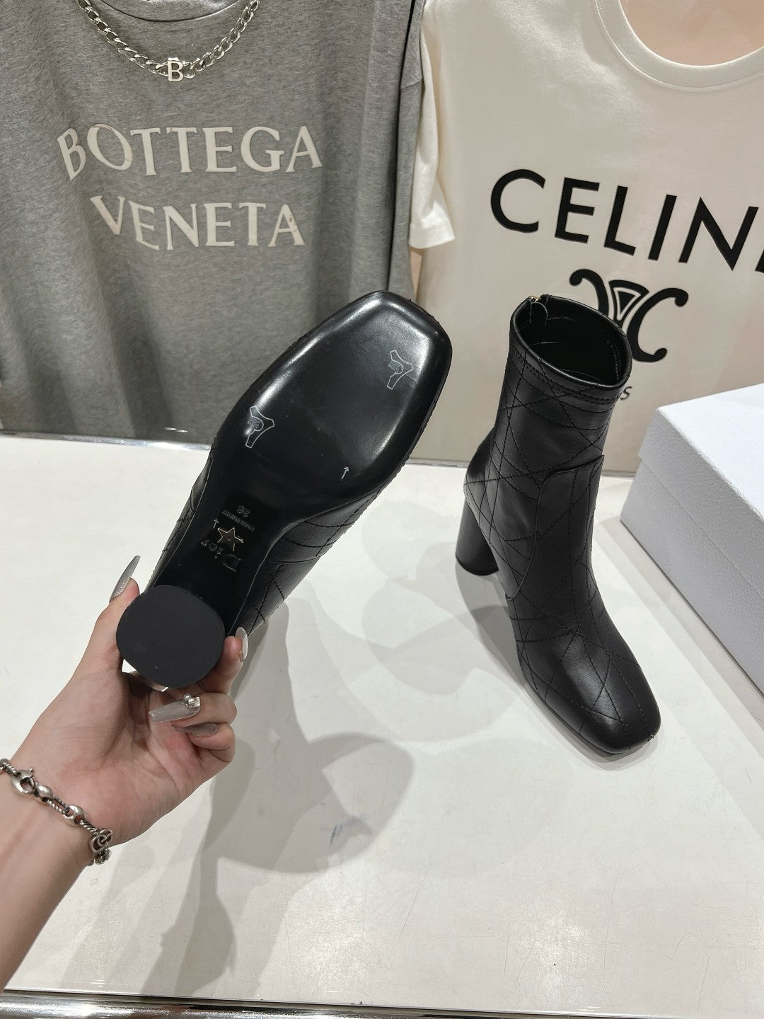DIOR Ankle Boots 85mm Black Lambskin