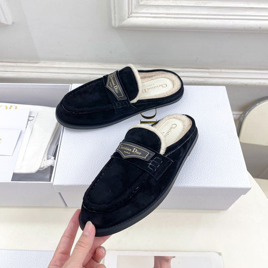DIOR Boy Mule Black Suede