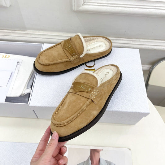 DIOR Boy Mule Light Brown Suede