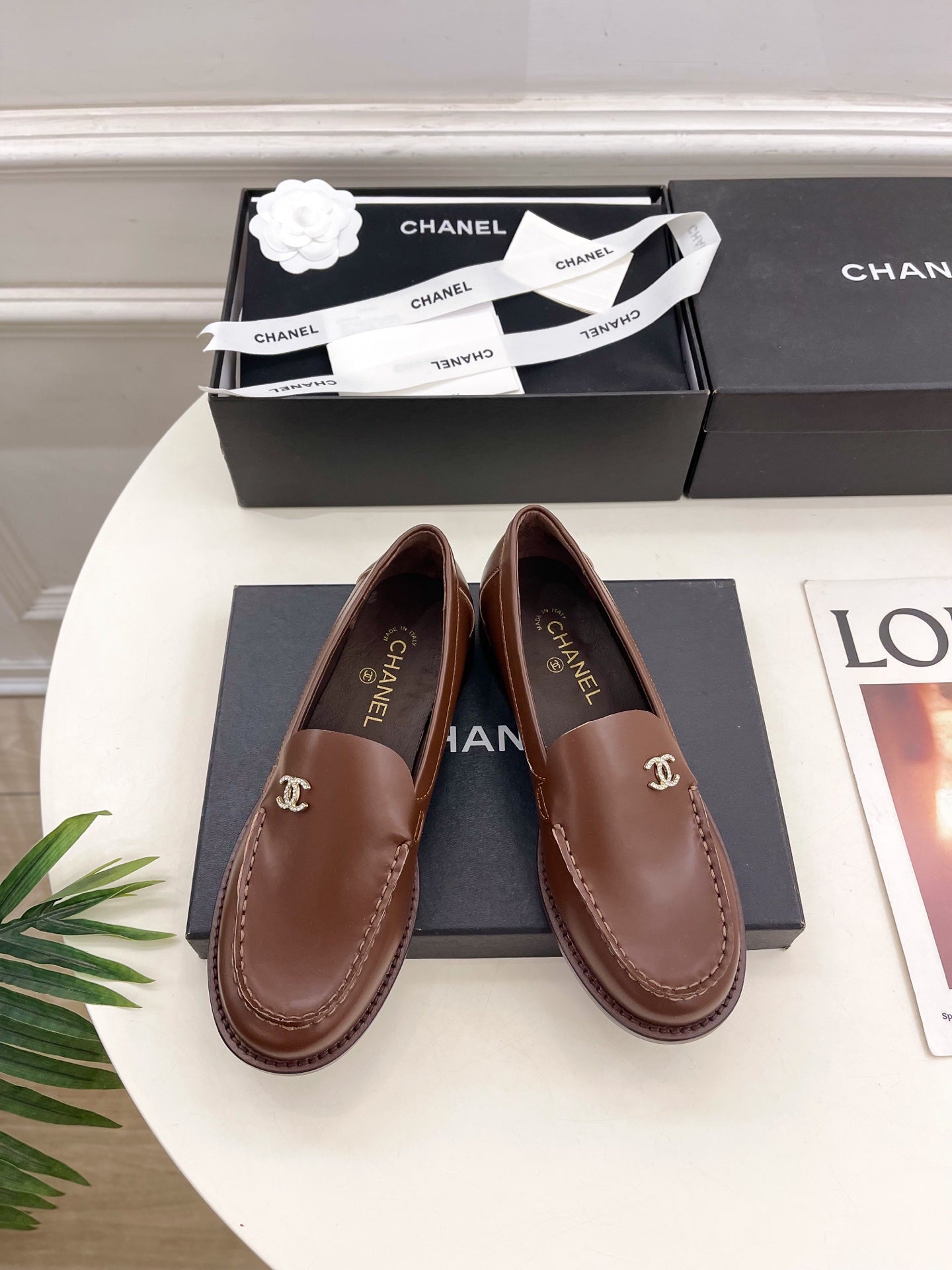 CHANEL 25S Loafer Chocolate Calfskin