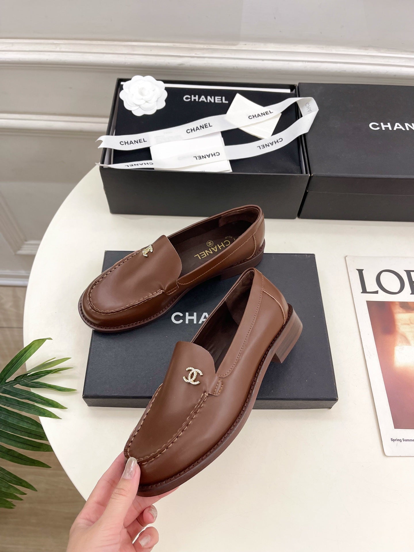CHANEL 25S Loafer Chocolate Calfskin