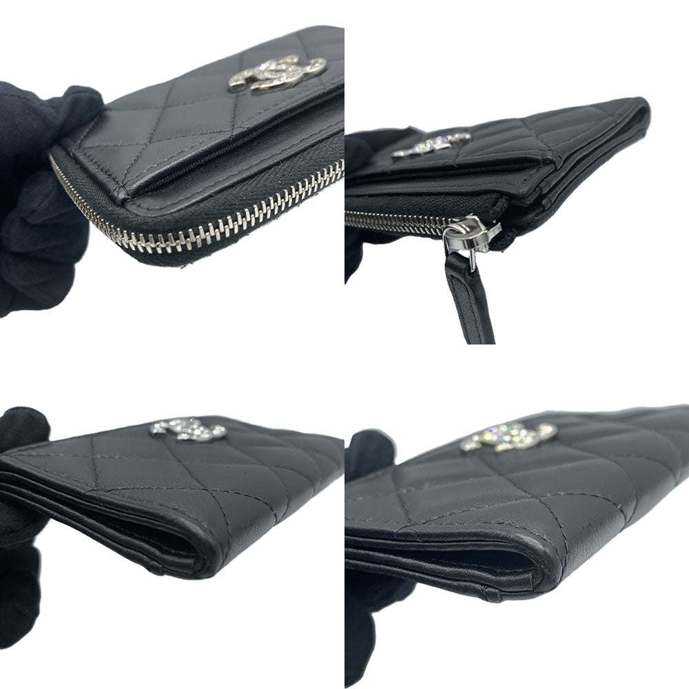 Chanel Lambskin Coin Card Case Black