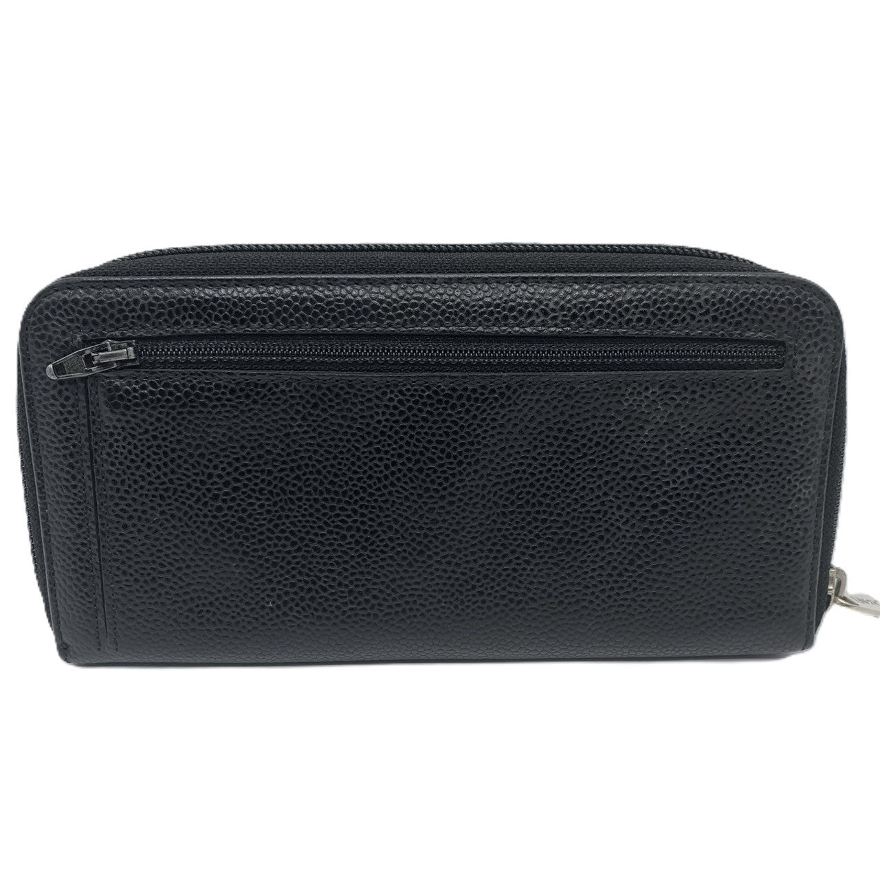 Chanel Caviar Skin Zip Wallet Black