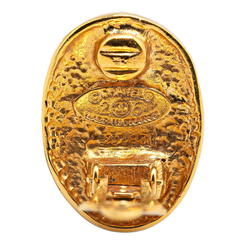 Chanel Gold Crown Motif Earrings