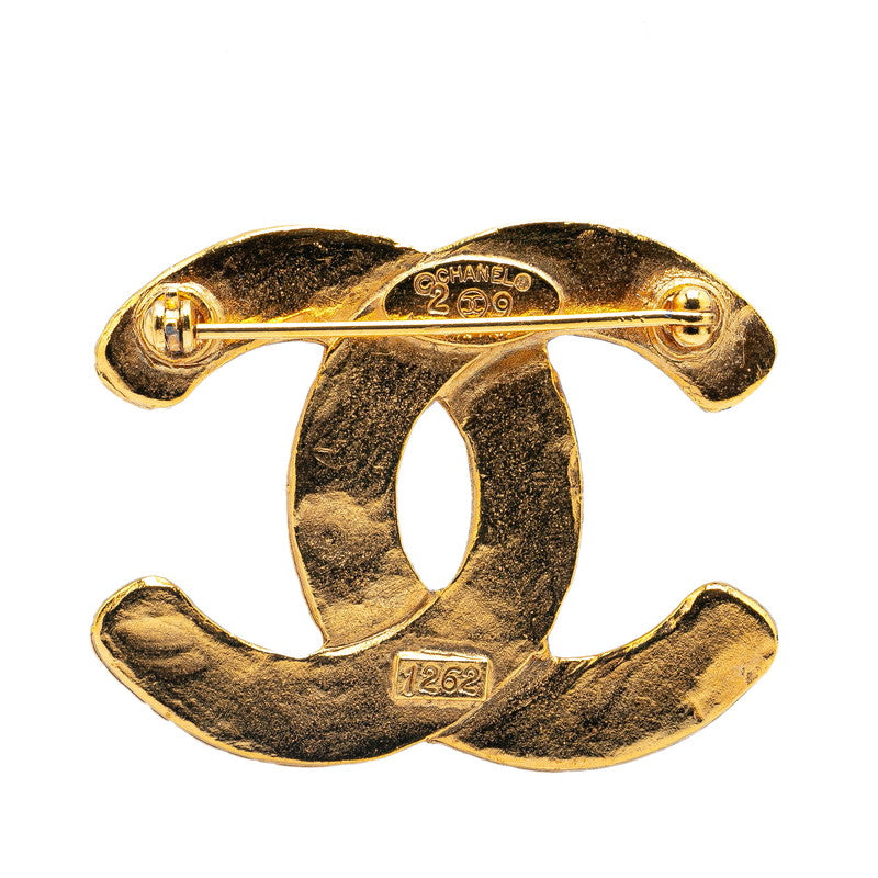 Chanel Gold Coco Mark Woven Brooch