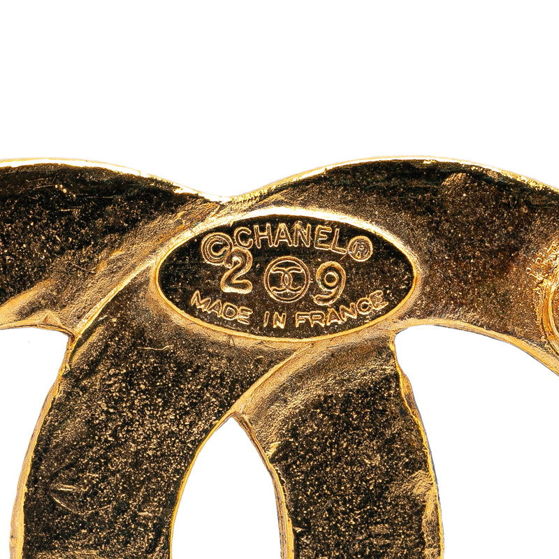 Chanel Gold Coco Mark Woven Brooch