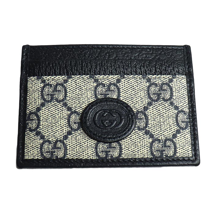 Gucci GG Supreme Canvas Leather Card Case