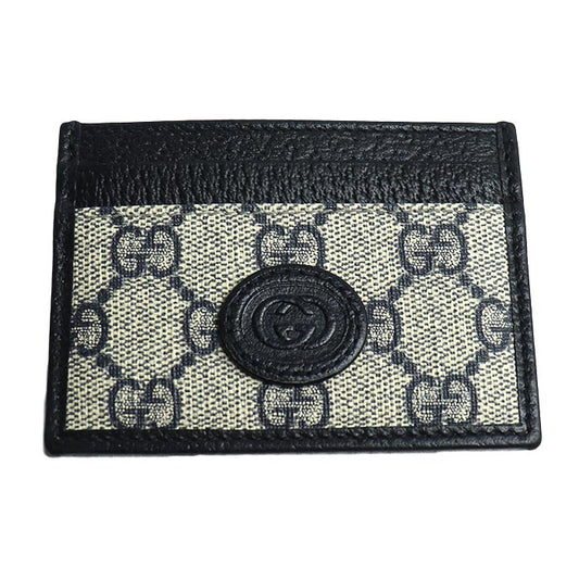 Gucci GG Supreme Canvas Leather Card Case