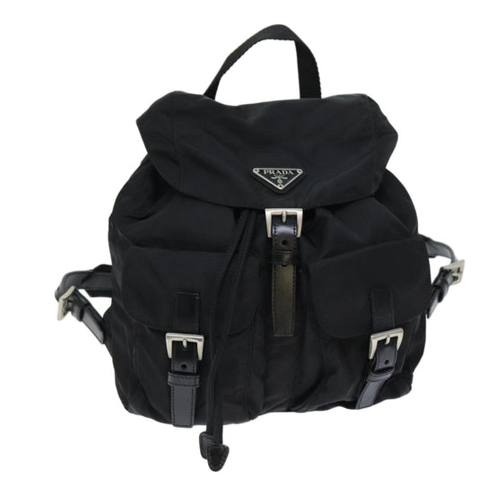 PRADA Backpack Nylon Black  ki4408