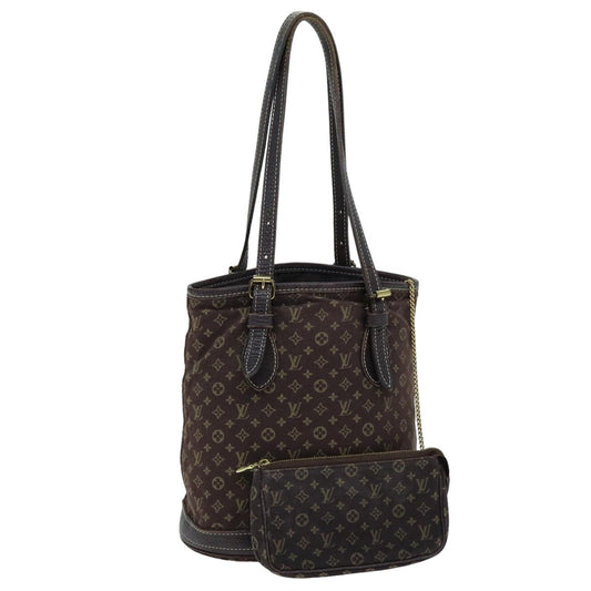 LOUIS VUITTON Monogram Mini Lin Bucket PM Shoulder Bag Brown M95226 ki4480