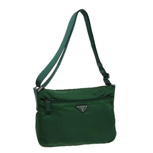 PRADA Shoulder Bag Nylon Green  ki4573