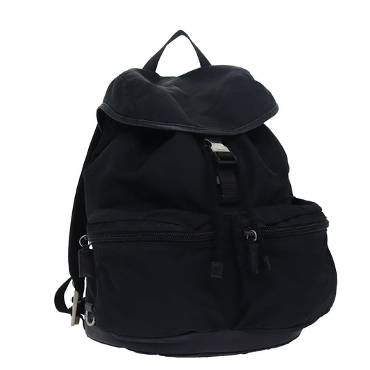 PRADA Backpack Nylon Black  ki4596