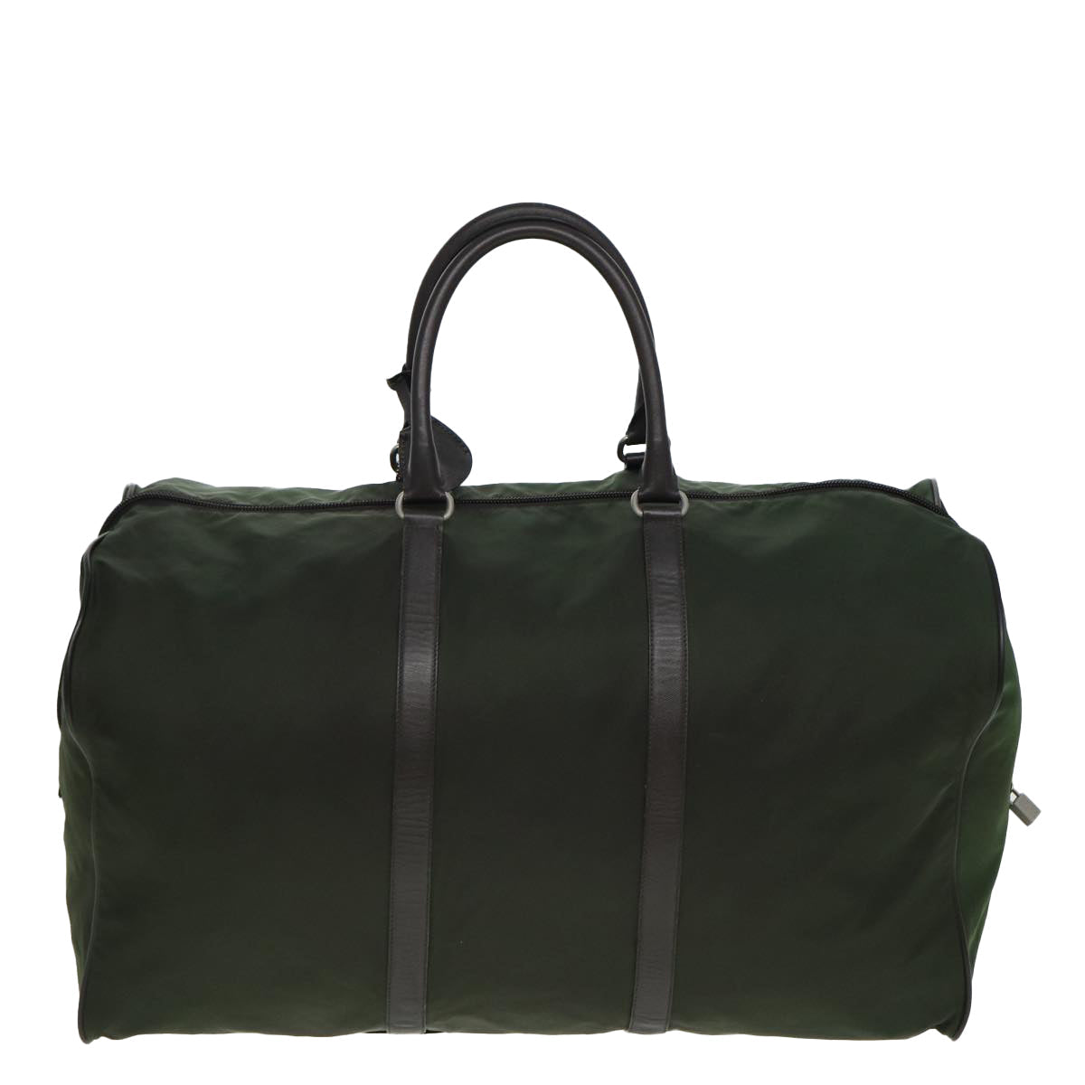 PRADA Boston Bag Nylon Khaki Brown  ki4638