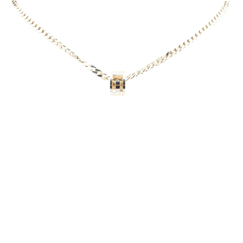 Gucci Silver Cutout G Ring Necklace