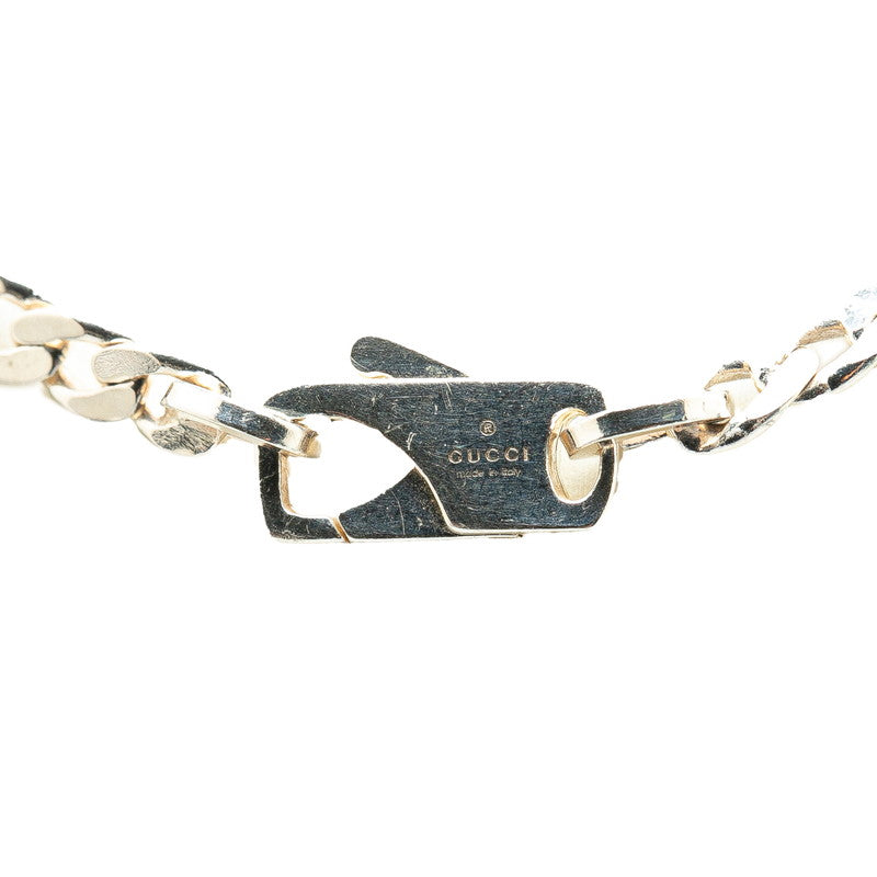 Gucci Silver Cutout G Ring Necklace