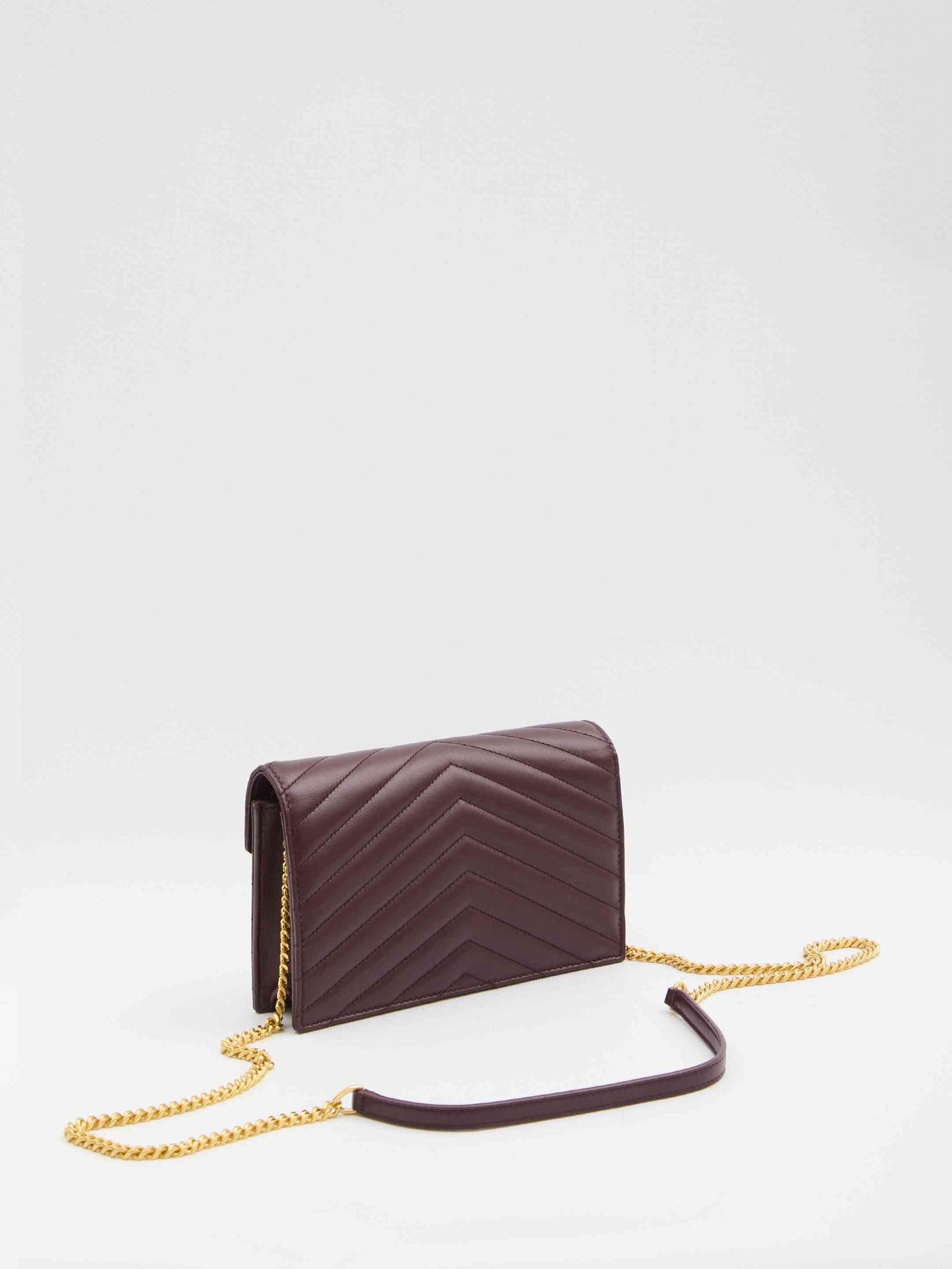 Saint Laurent Women Envelope Cassandre Wallet With Chain