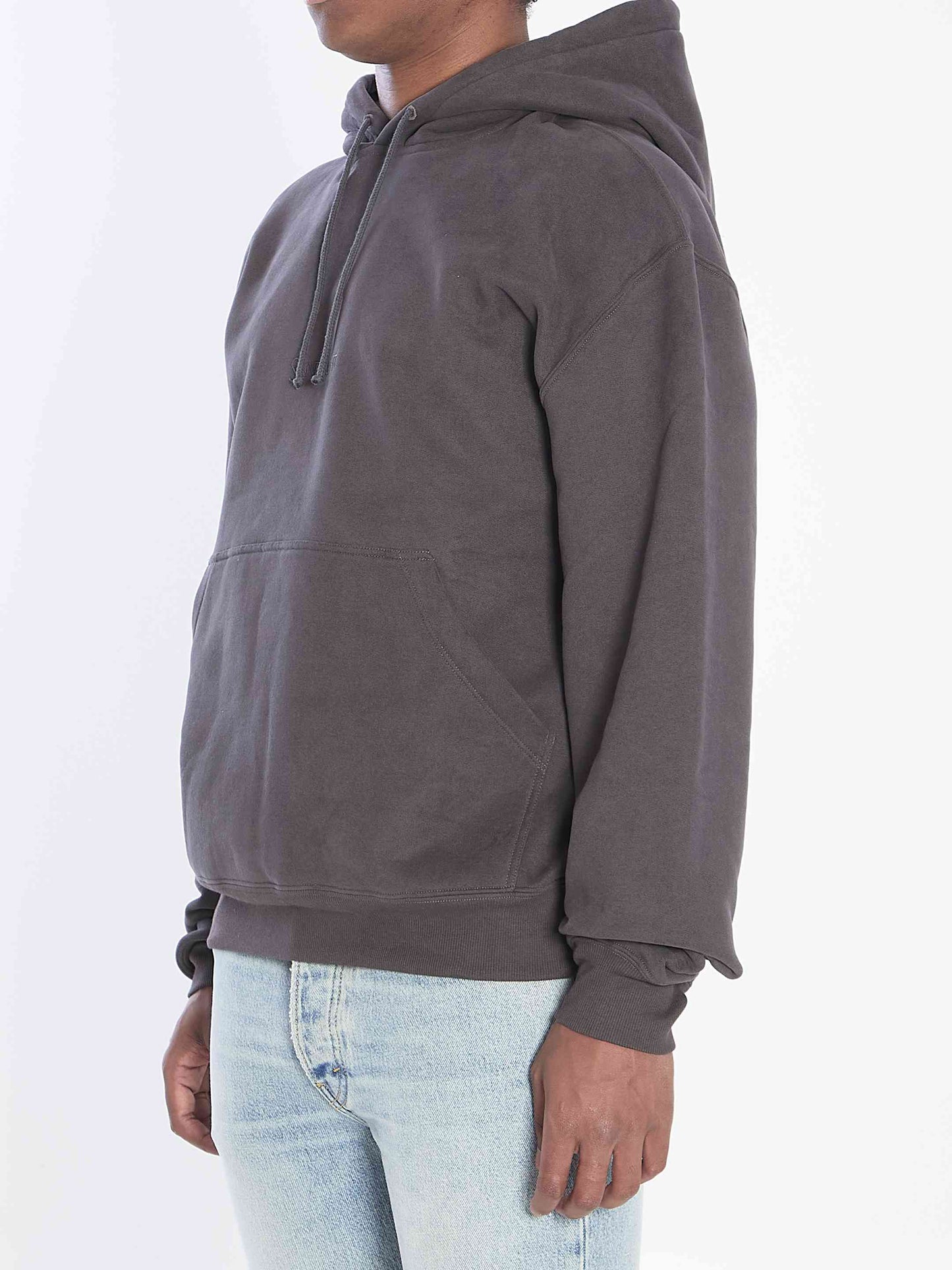 Saint Laurent Men Hoodie With Logo In Cotton