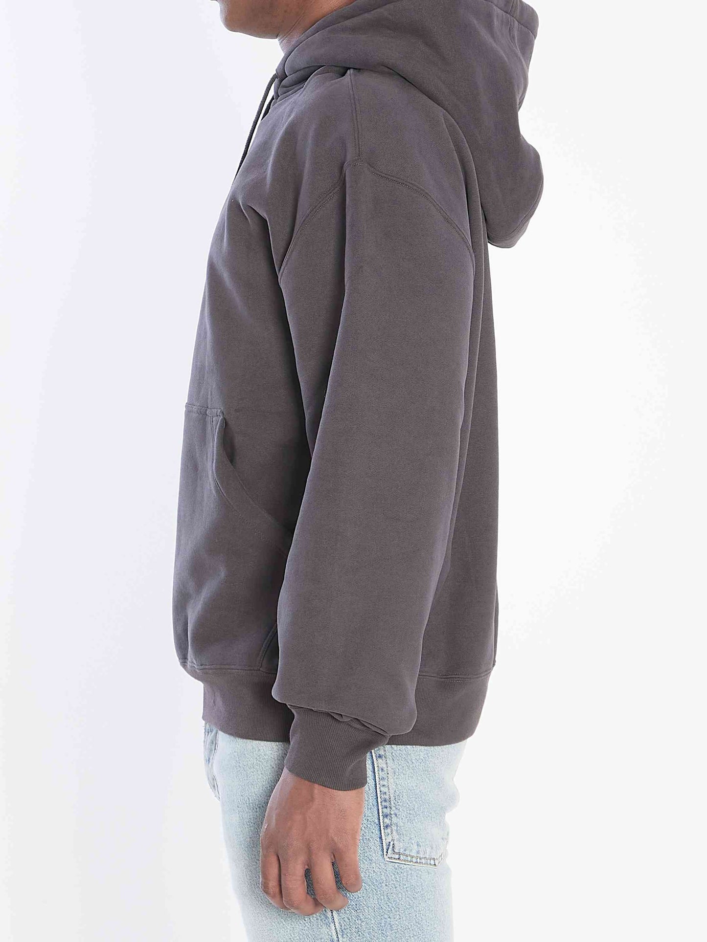 Saint Laurent Men Hoodie With Logo In Cotton