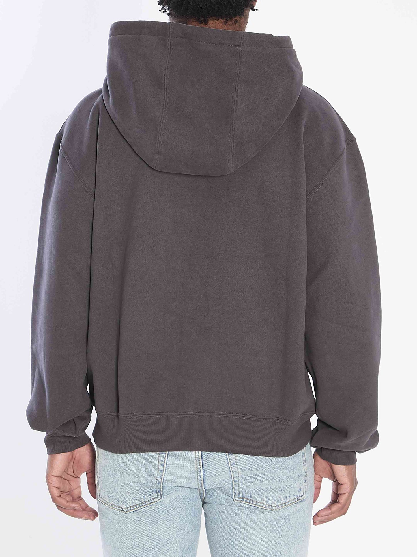 Saint Laurent Men Hoodie With Logo In Cotton