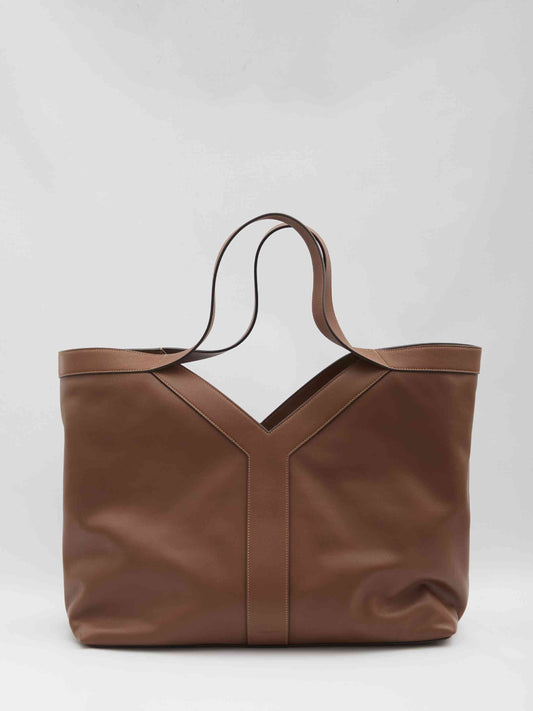 Saint Laurent Men Large Y Tote In Leather