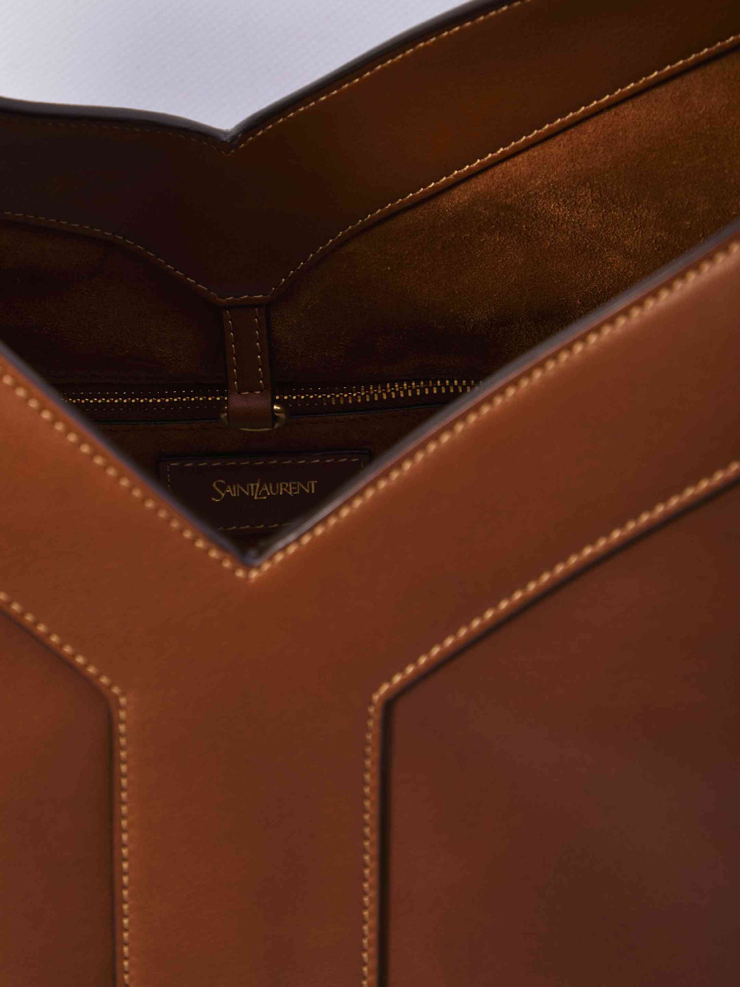 Saint Laurent Men Large Y Tote In Leather