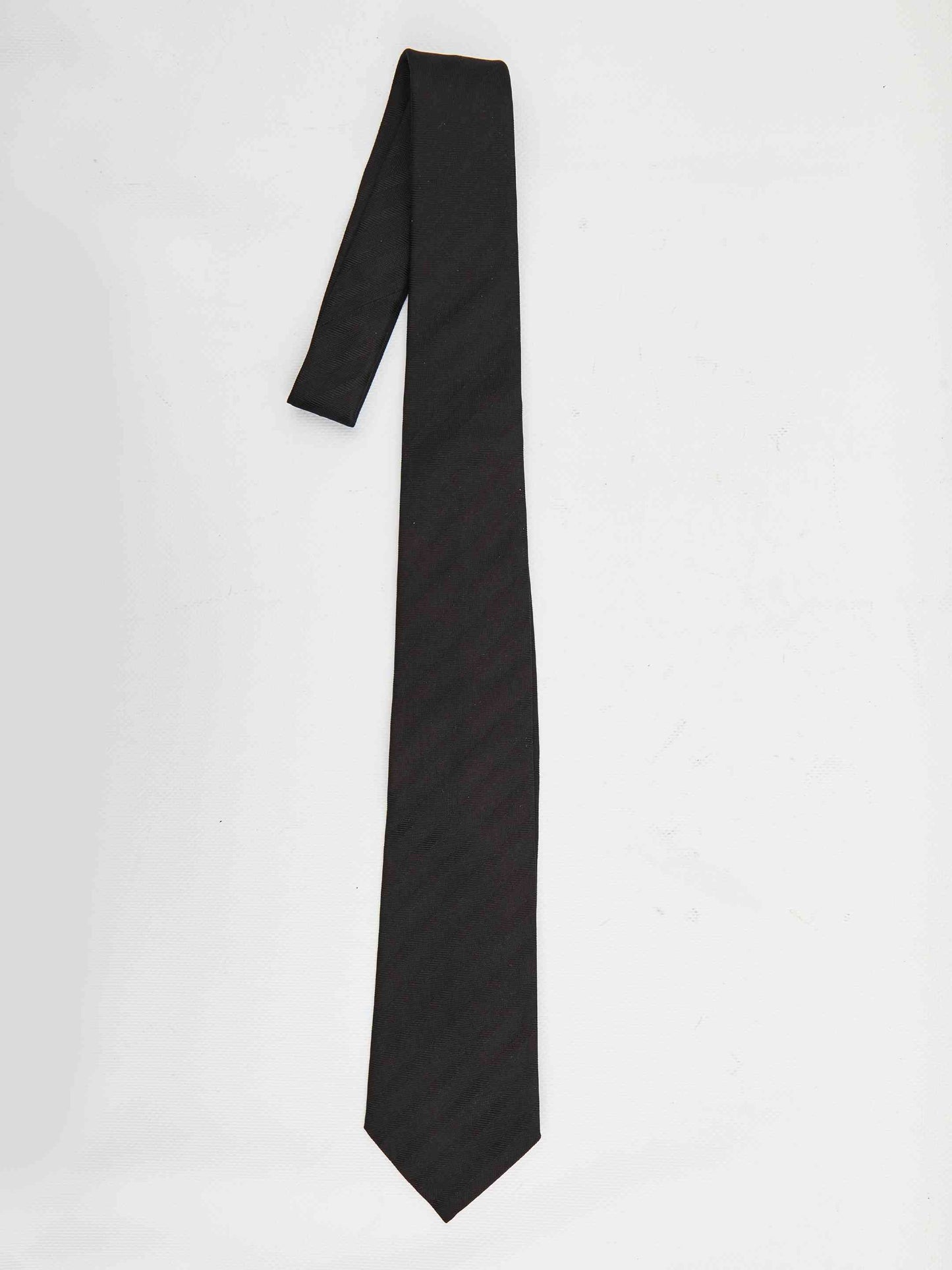 Saint Laurent Men Striped Wide Tie In Silk Jacquard
