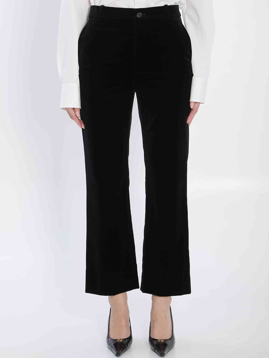 Saint Laurent Women Velvet Trousers