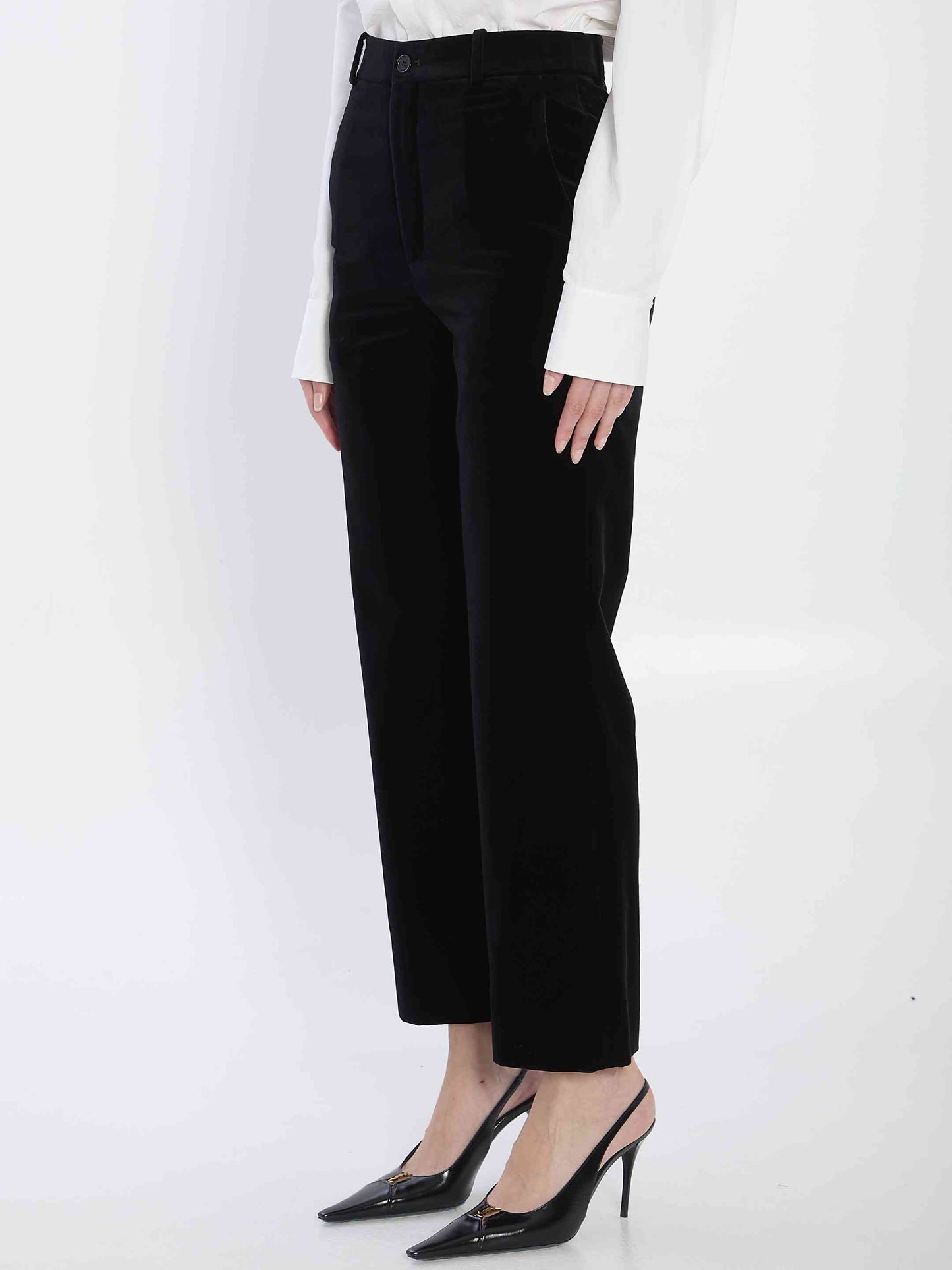 Saint Laurent Women Velvet Trousers